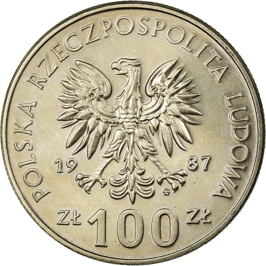 Moneda, Polonia, 100 Zlotych, 1987, Warsaw, EBC, Cobre - níquel, KM:167