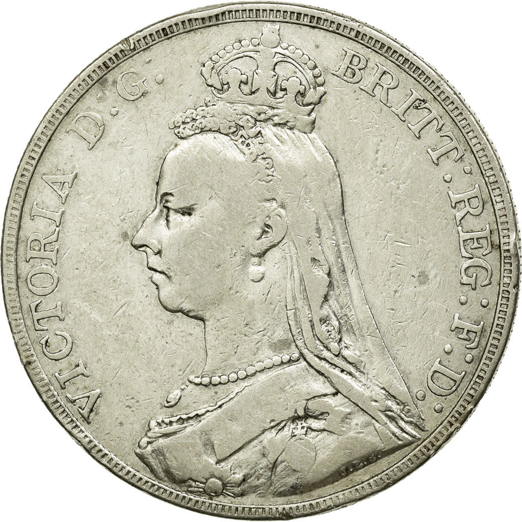 Coin, Great Britain, Victoria, Crown, 1889, VF(30-35), Silver, KM:765