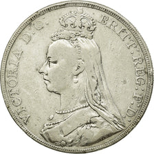 Coin, Great Britain, Victoria, Crown, 1889, VF(30-35), Silver, KM:765