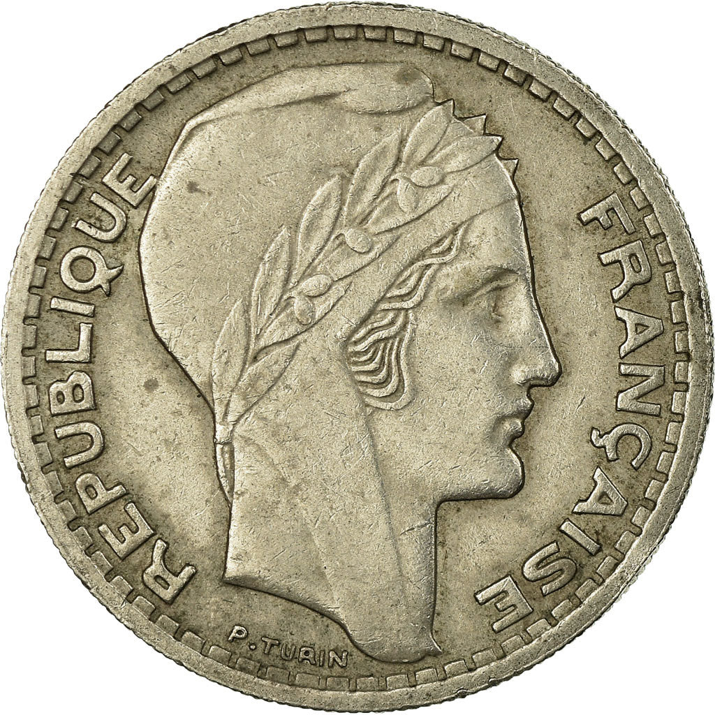Munten, Frankrijk, Turin, 10 Francs, 1947, Beaumont - Le Roger, FR+
