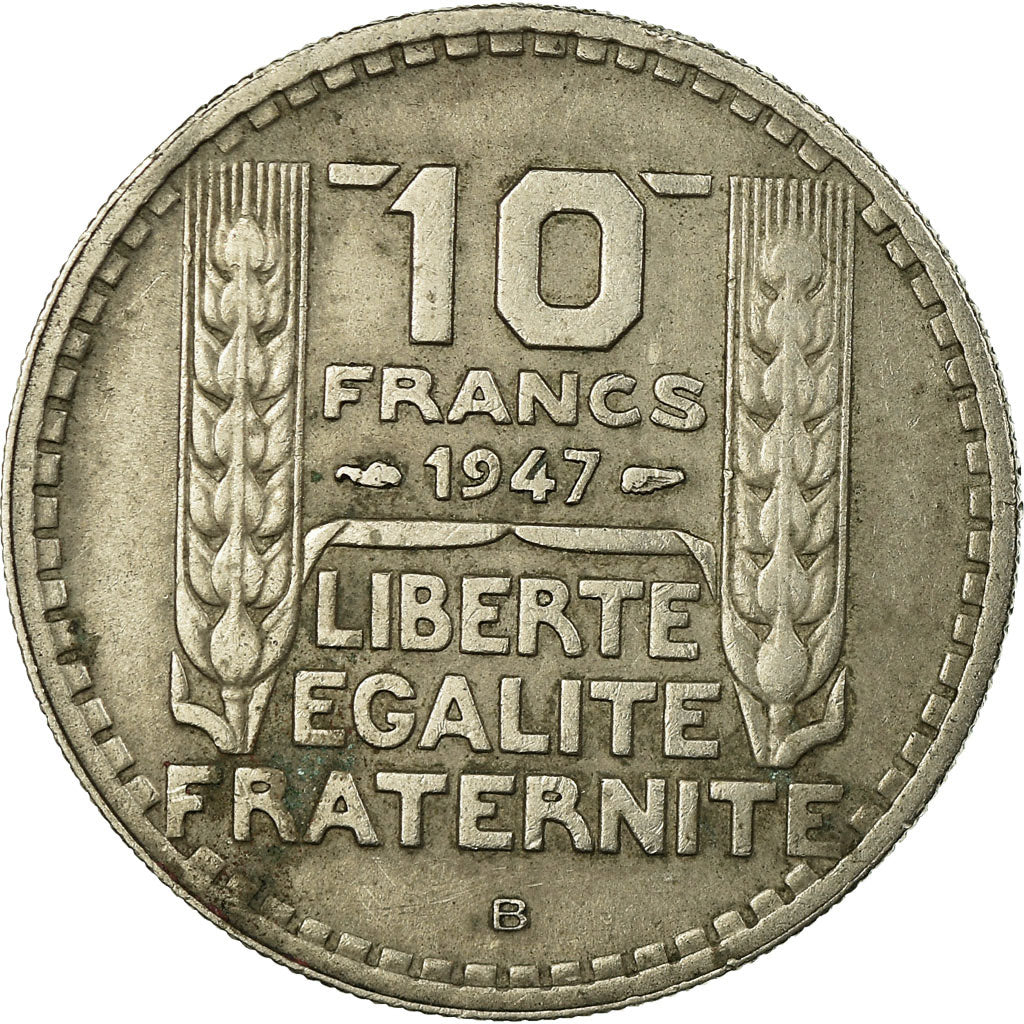 Munten, Frankrijk, Turin, 10 Francs, 1947, Beaumont - Le Roger, FR+