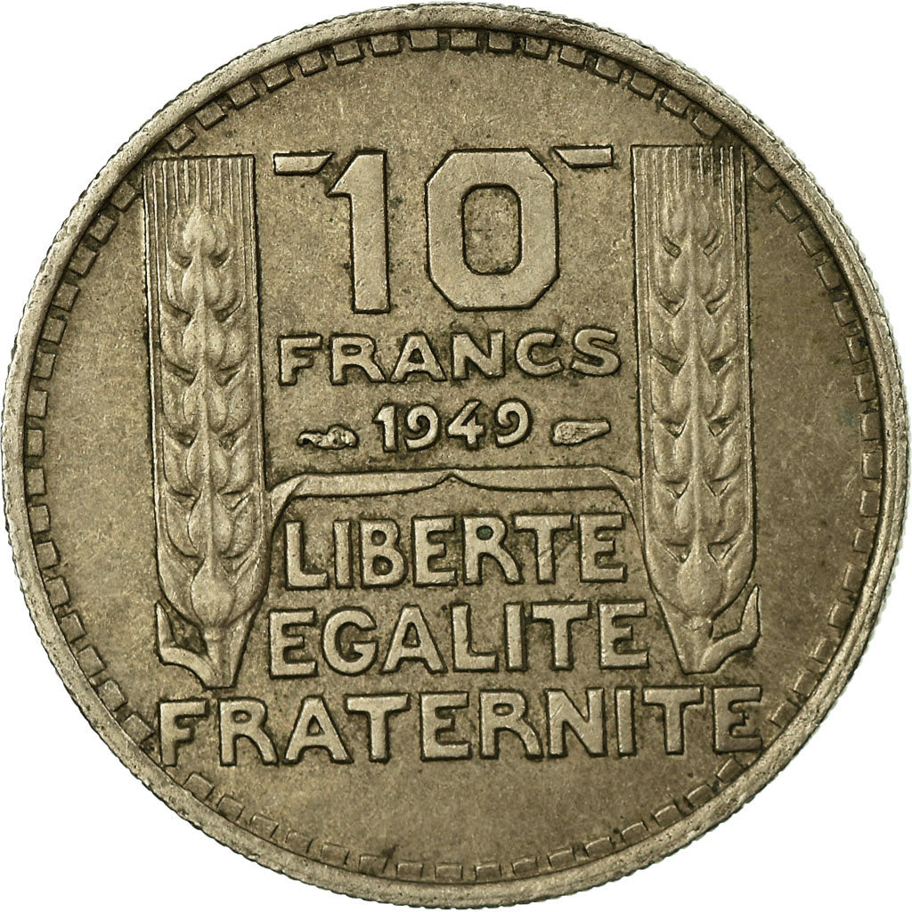 Moneta, Francia, Turin, 10 Francs, 1949, Paris, BB, Rame-nichel, KM:909.1
