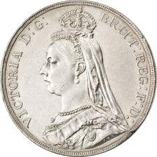 GREAT BRITAIN, Crown, 1887, KM #765, AU(55-58), Silver, 38.61, 28.20