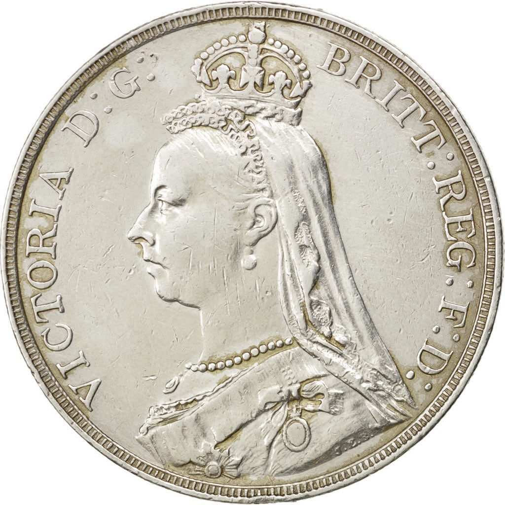 Monnaie, Grande-Bretagne, Victoria, Crown, 1890, SUP, Argent, KM:765