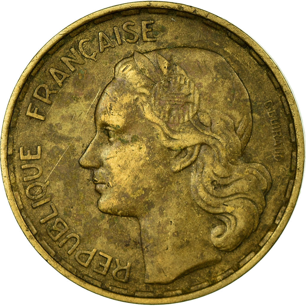 Moeda, França, Guiraud, 50 Francs, 1953, Beaumont - Le Roger, VF(30-35)