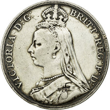 Coin, Great Britain, Victoria, Crown, 1892, VF(30-35), Silver, KM:765