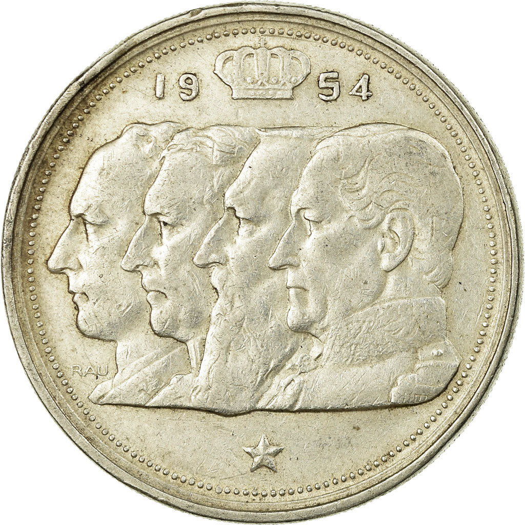 Coin, Belgium, 100 Francs, 100 Frank, 1954, EF(40-45), Silver, KM:138.1