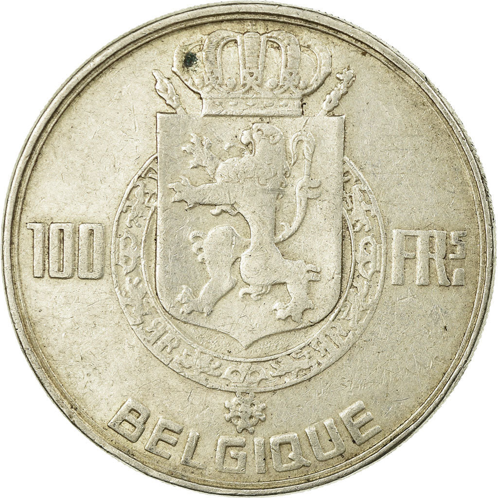 Coin, Belgium, 100 Francs, 100 Frank, 1954, EF(40-45), Silver, KM:138.1