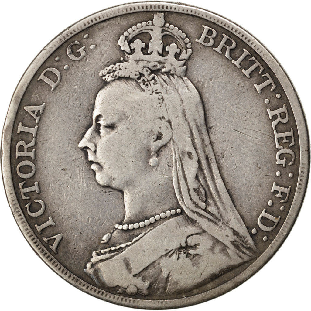 GREAT BRITAIN, Crown, 1890, KM #765, VF(30-35), Silver, 38.61, 27.68