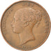GREAT BRITAIN, Penny, 1848, KM #739, EF(40-45), Copper, 18.91