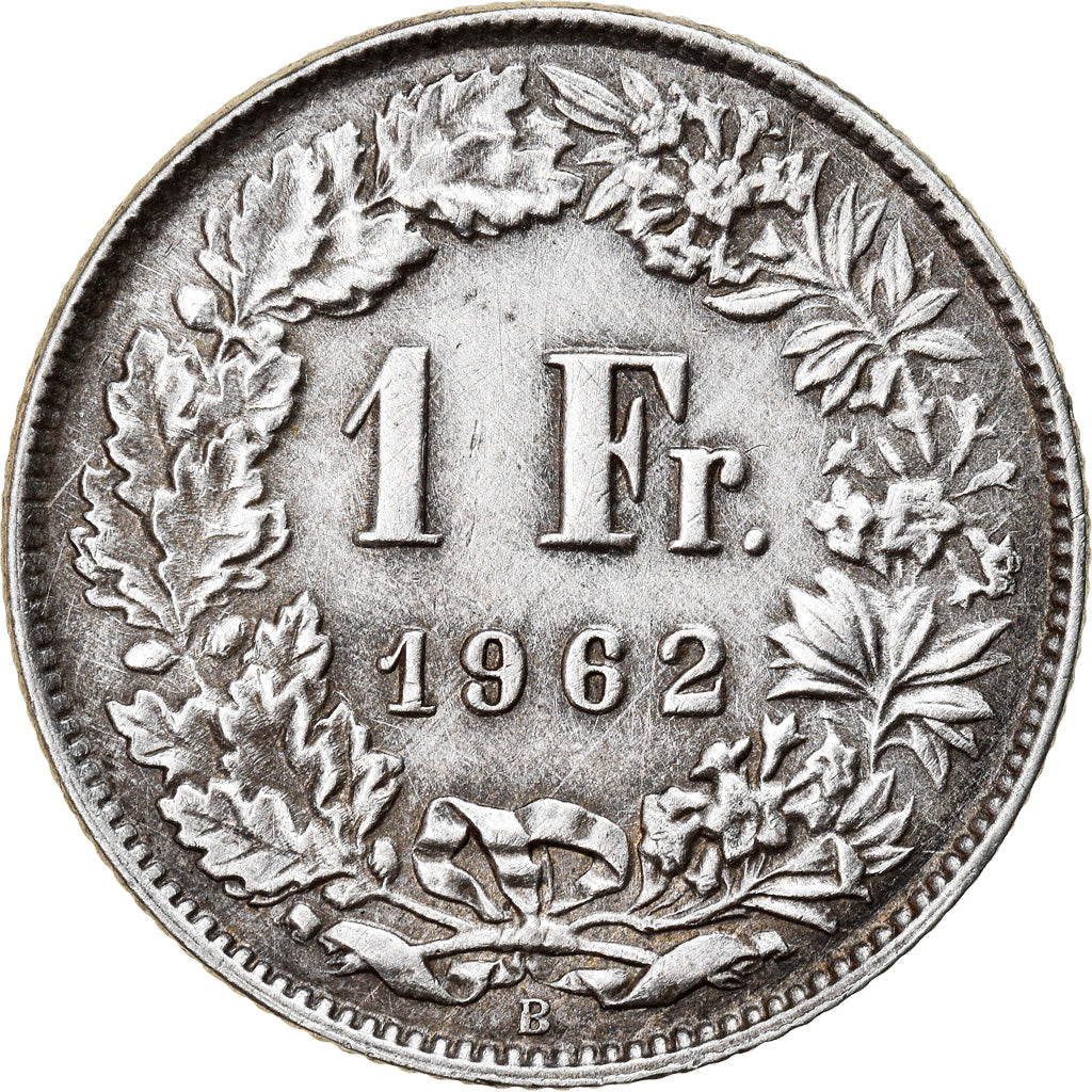 Coin, Switzerland, Franc, 1962, Bern, AU(55-58), Silver, KM:24