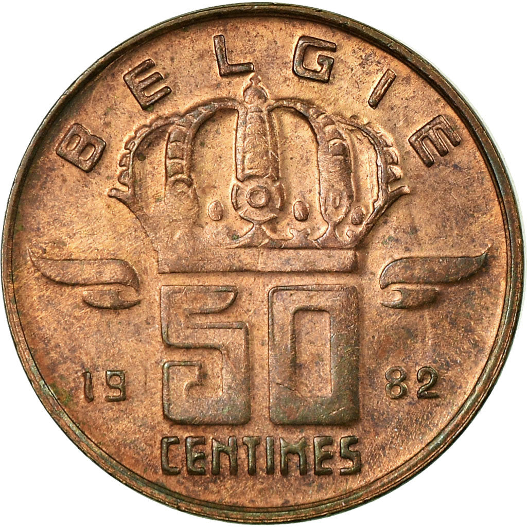 Coin, Belgium, Baudouin I, 50 Centimes, 1982, EF(40-45), Bronze, KM:149.1