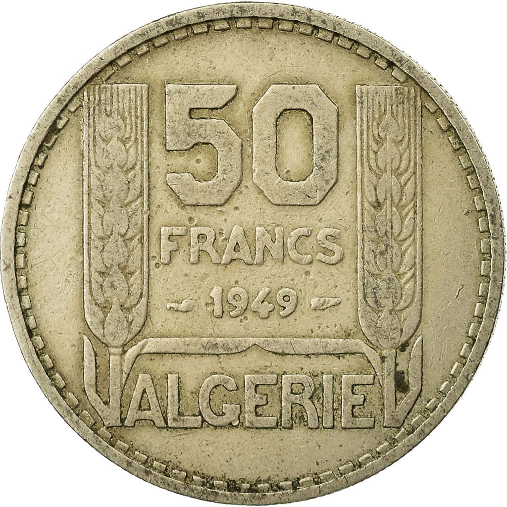 Coin, Algeria, 50 Francs, 1949, Paris, VF(20-25), Copper-nickel, KM:92