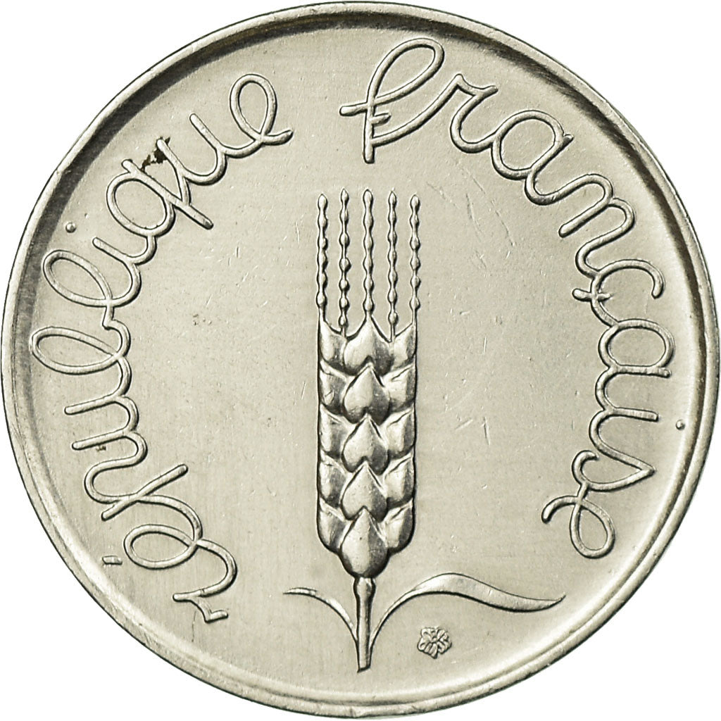 Moeda, França, Épi, 5 Centimes, 1961, Paris, EF(40-45), Aço Inoxidável