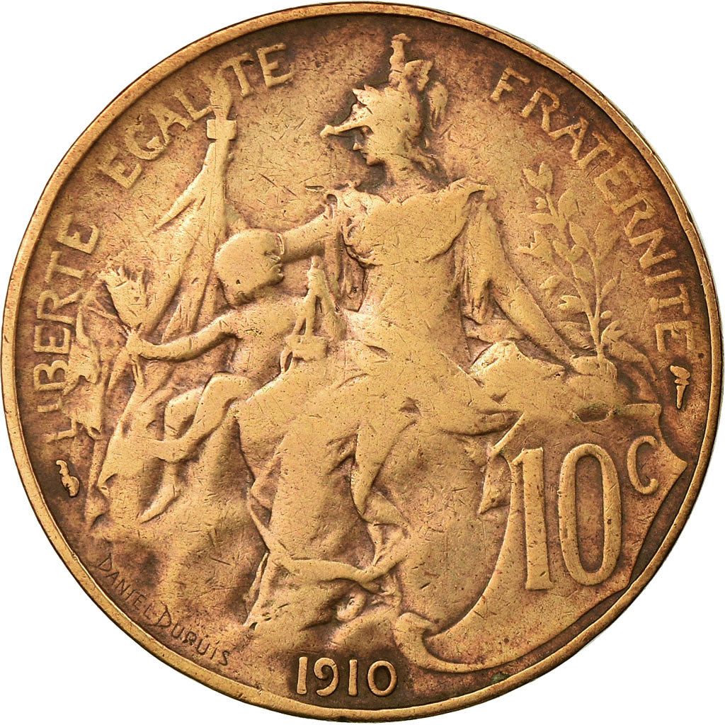 Coin, France, Dupuis, 10 Centimes, 1910, Paris, VF(20-25), Bronze, KM:843