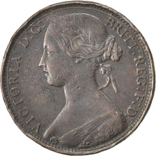 GREAT BRITAIN, Penny, 1863, KM #749.2, EF(40-45), Bronze, 31, 9.38