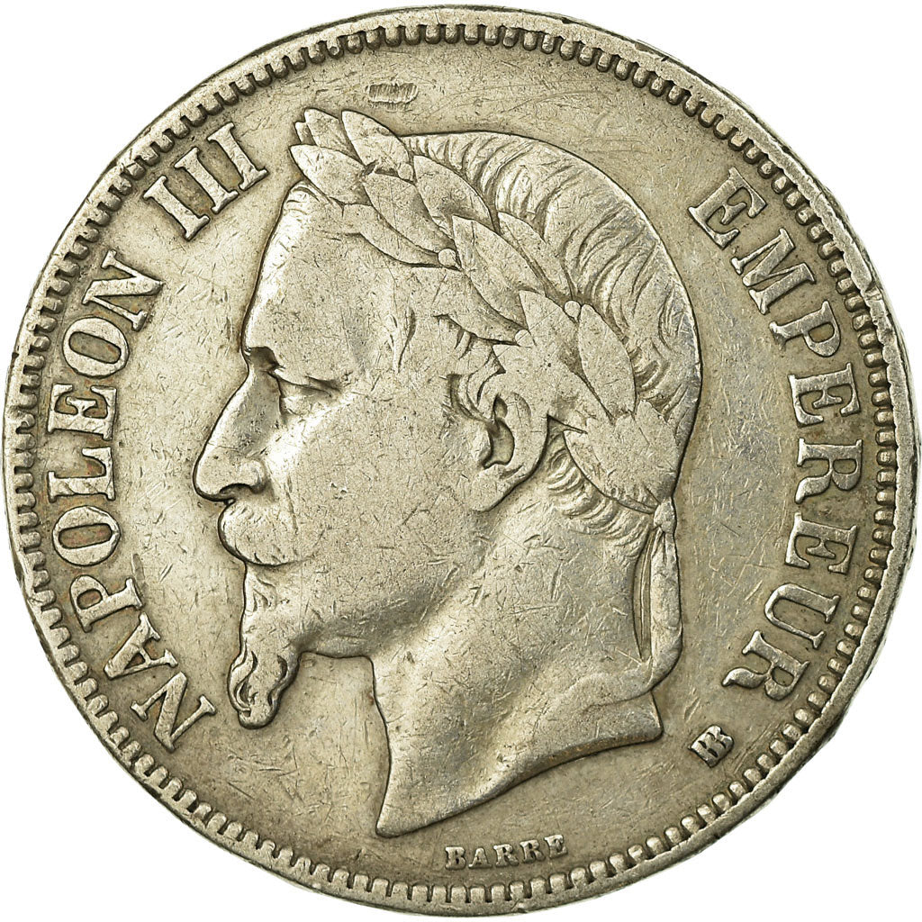 Coin, France, Napoléon III, 5 Francs, 1868, Strasbourg, VF(30-35), Silver