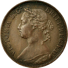 Coin, Great Britain, Victoria, Farthing, 1883, AU(55-58), Bronze, KM:753