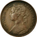 Coin, Great Britain, Victoria, Farthing, 1883, AU(55-58), Bronze, KM:753