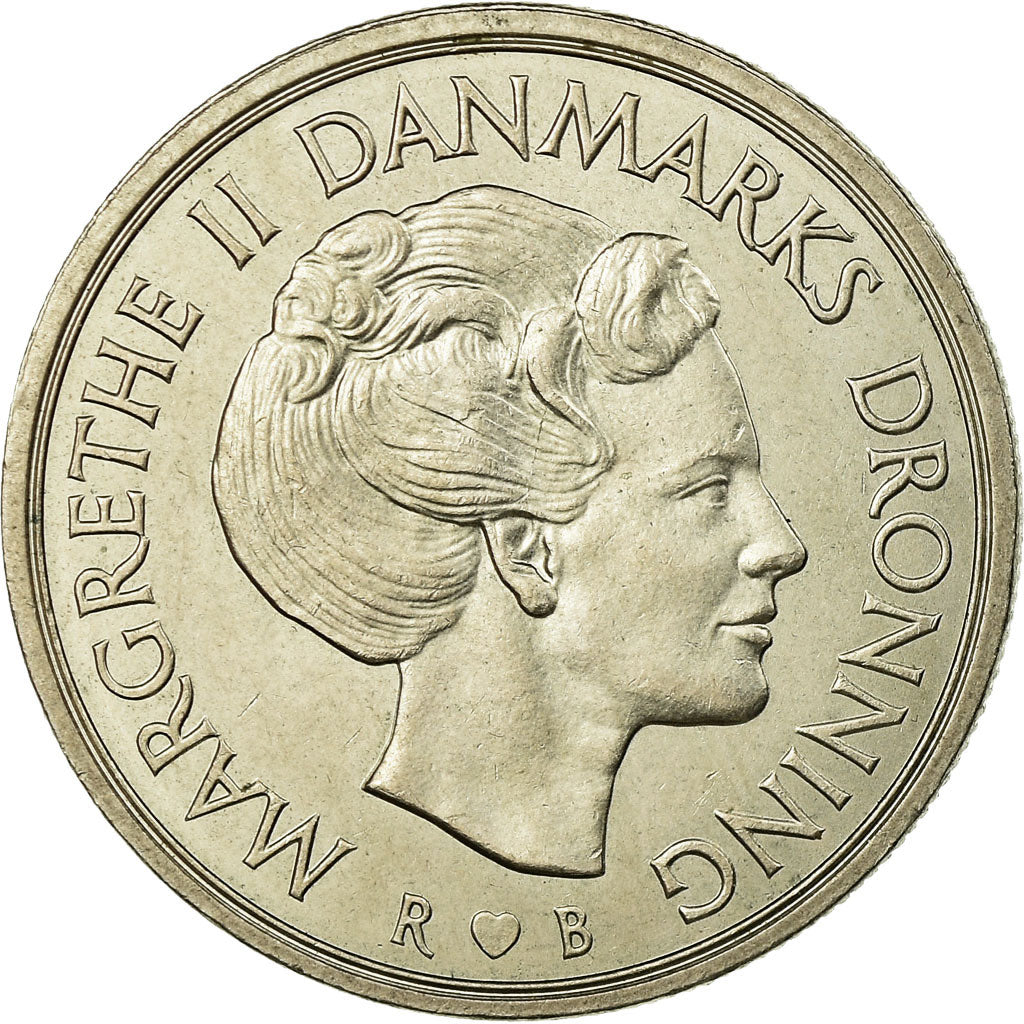 Coin, Denmark, Margrethe II, 5 Kroner, 1986, Copenhagen, EF(40-45)