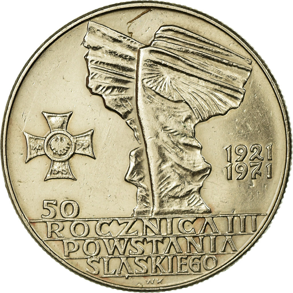 Moneta, Polonia, 50th Anniversary - Battle of Upper Silesia, 10 Zlotych, 1971