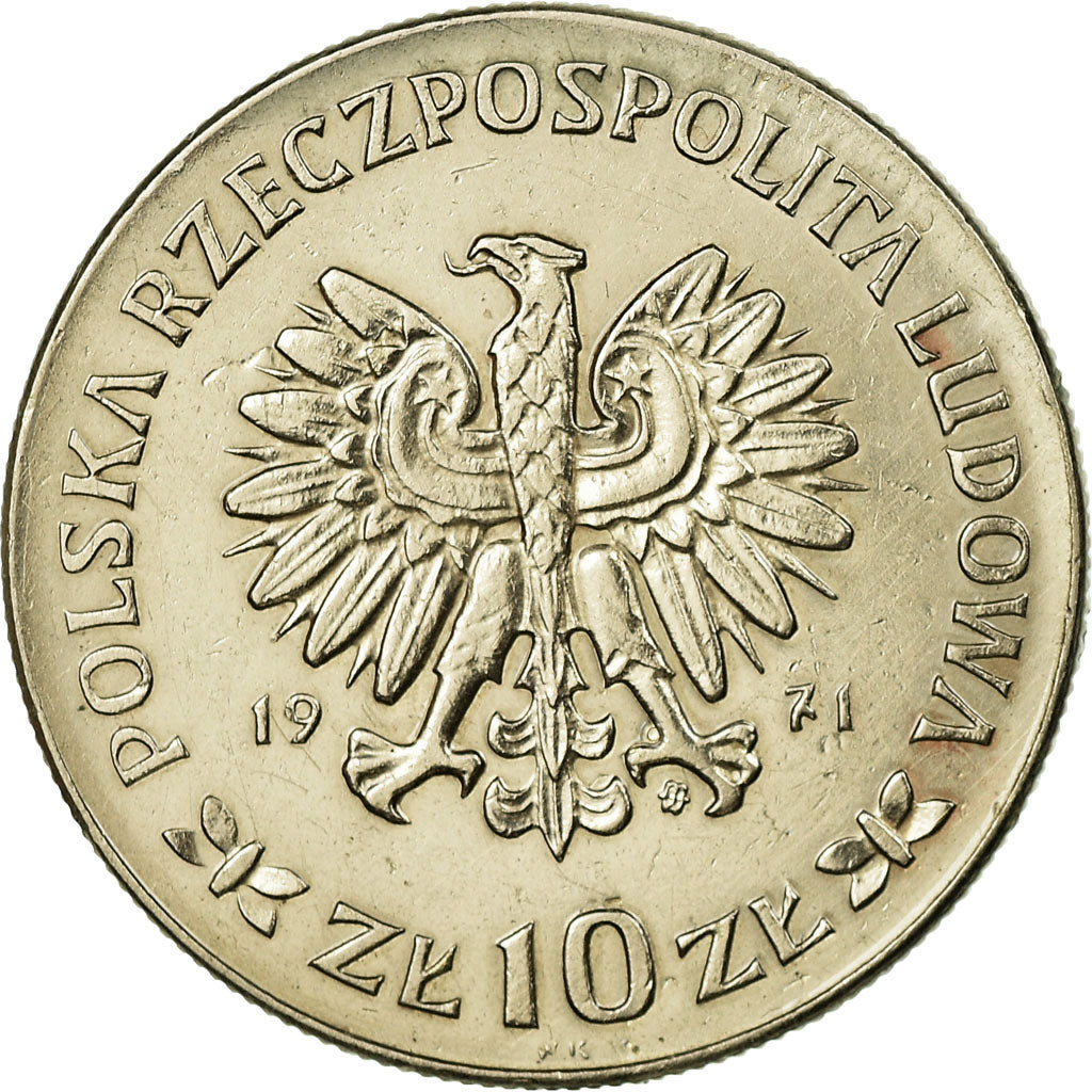 Moneta, Polonia, 50th Anniversary - Battle of Upper Silesia, 10 Zlotych, 1971