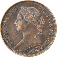 GREAT BRITAIN, Farthing, 1887, KM #753, EF(40-45), Bronze, 20, 2.81