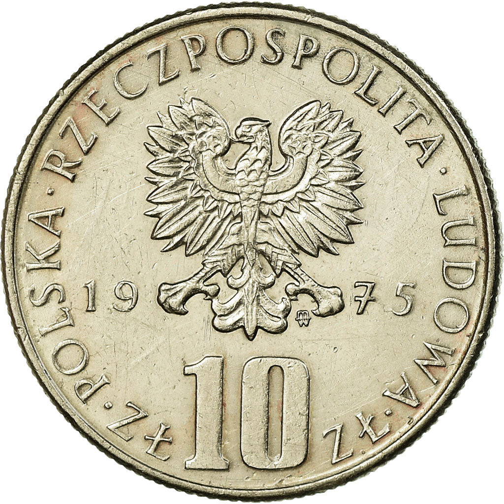Münze, Polen, Boleslaw Prus, 10 Zlotych, 1975, Warsaw, SS, Copper-nickel, KM:73