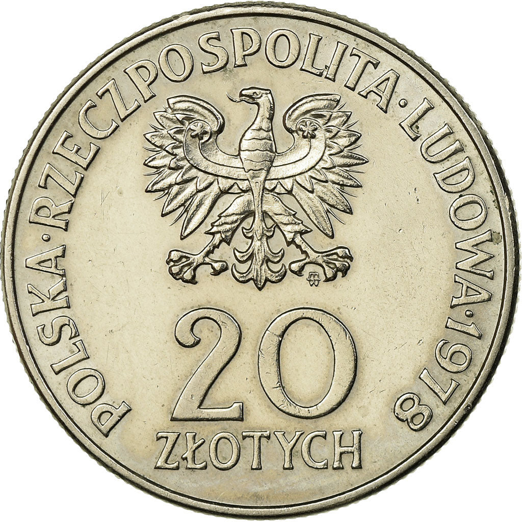 Coin, Poland, Maria Konopnicka, 20 Zlotych, 1910, Warsaw, EF(40-45)