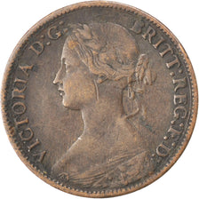 GREAT BRITAIN, Farthing, 1875, KM #753, EF(40-45), Bronze, 20, 2.67