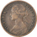 GREAT BRITAIN, Farthing, 1875, KM #753, EF(40-45), Bronze, 20, 2.67
