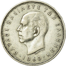 Coin, Greece, Paul I, 20 Drachmai, 1960, VF(30-35), Silver, KM:85