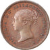 GREAT BRITAIN, 1/2 Farthing, 1844, KM #738, MS(63), Copper, 2.36