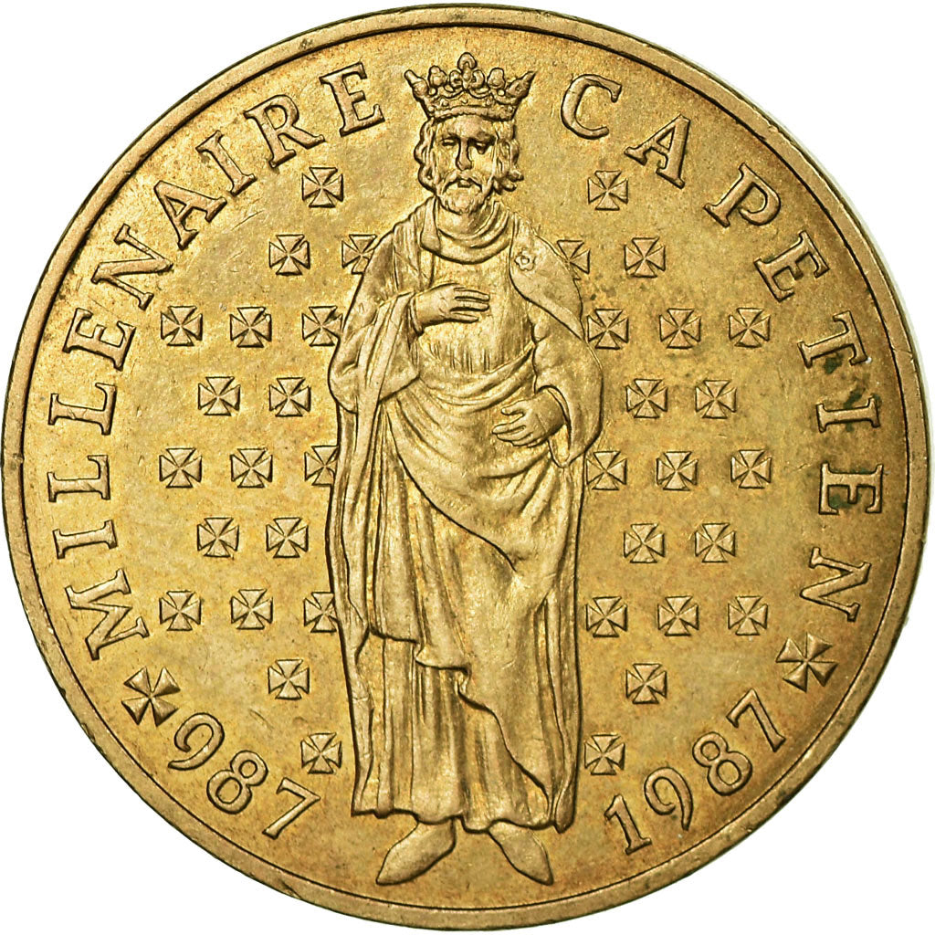 Moneta, Francia, Millennium of King Capet and France, 10 Francs, 1987, BB