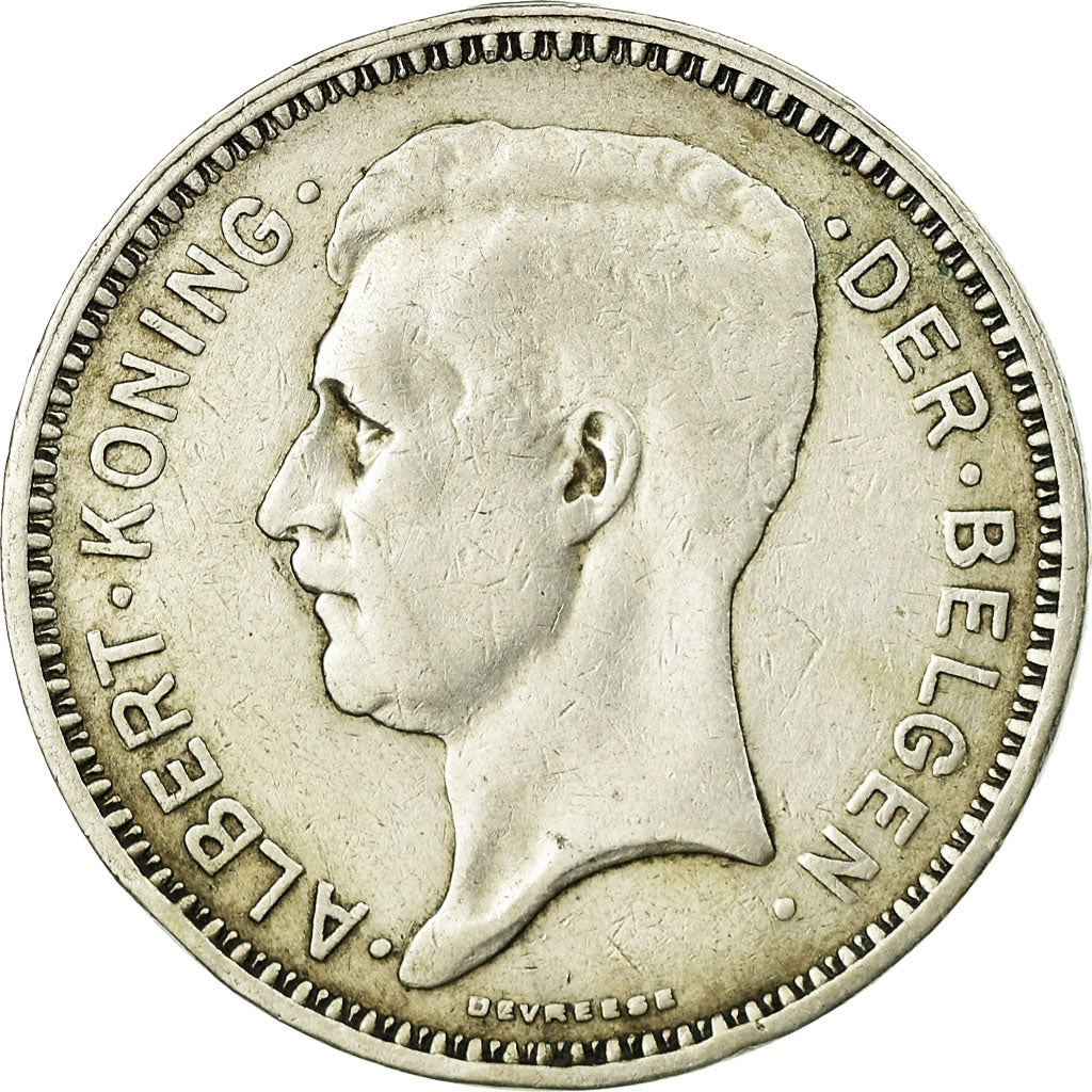 Coin, Belgium, 20 Francs, 20 Frank, 1934, EF(40-45), Silver, KM:104.1