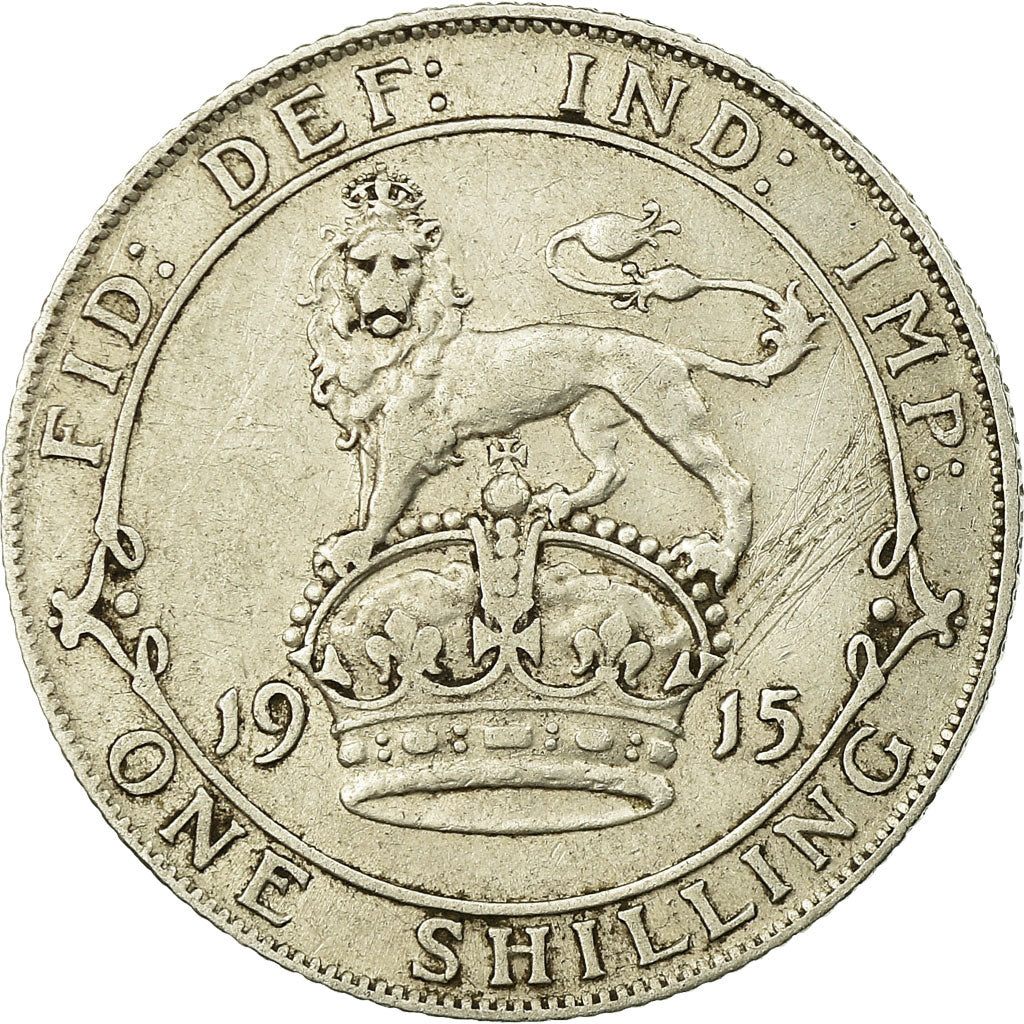 Coin, Great Britain, George V, Shilling, 1915, VF(30-35), Silver, KM:816