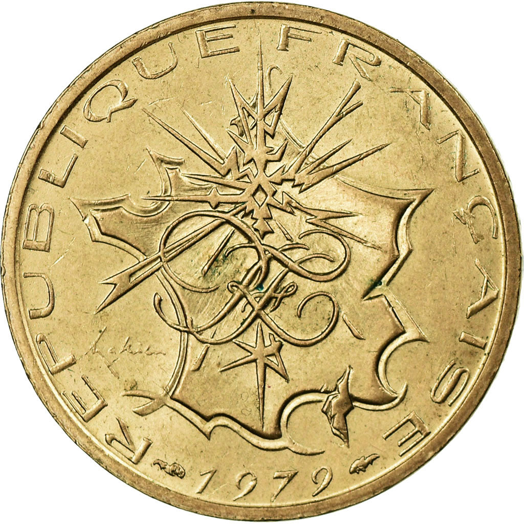 Moeda, França, Mathieu, 10 Francs, 1979, EF(40-45), Níquel-Latão, KM:940