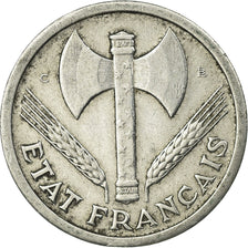 Coin, France, Bazor, 2 Francs, 1944, Castelsarrasin, EF(40-45), Aluminum