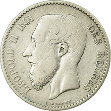 Coin, Belgium, Leopold II, Franc, 1886, VF(20-25), Silver, KM:28.2