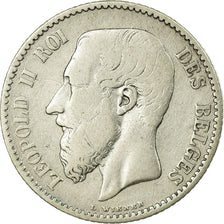 Munten, België, Leopold II, Franc, 1886, FR, Zilver, KM:28.2