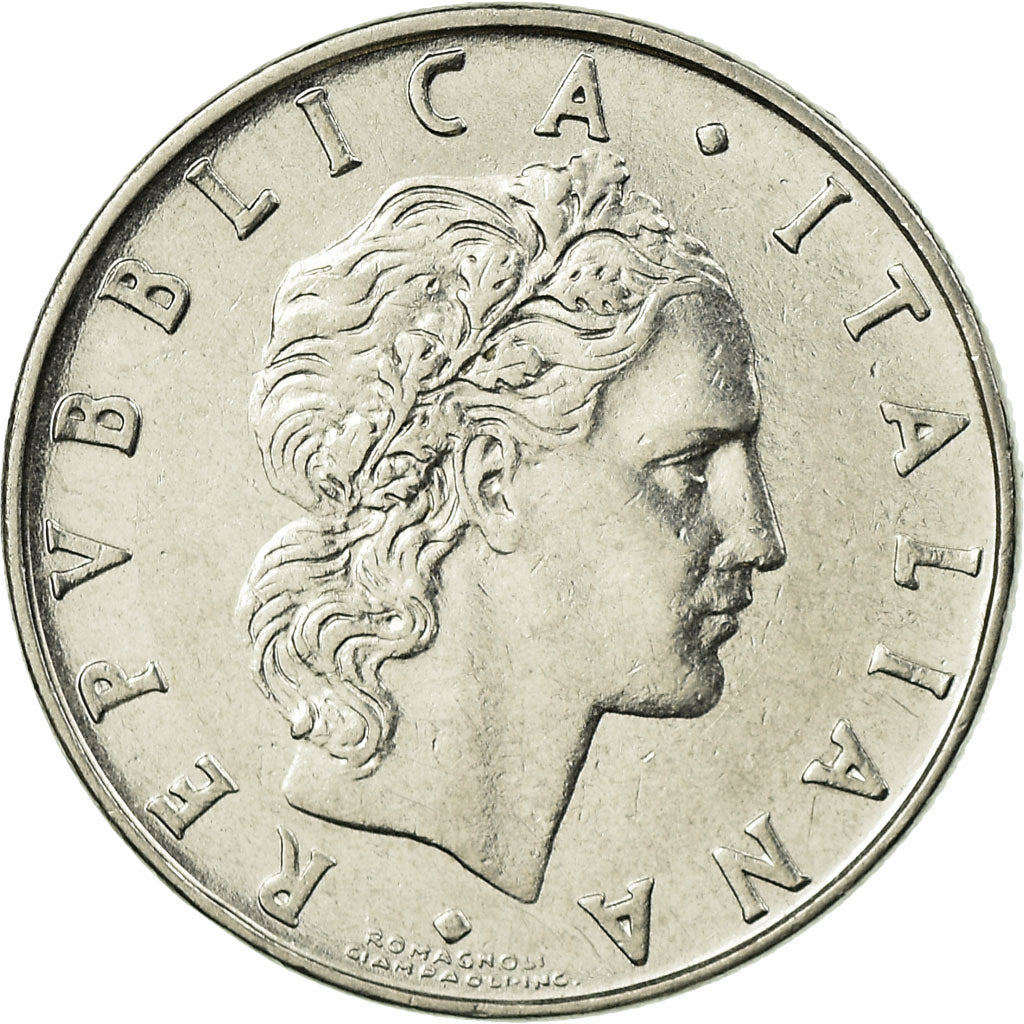 Munten, Italië, 50 Lire, 1974, Rome, FR, Stainless Steel, KM:95.1
