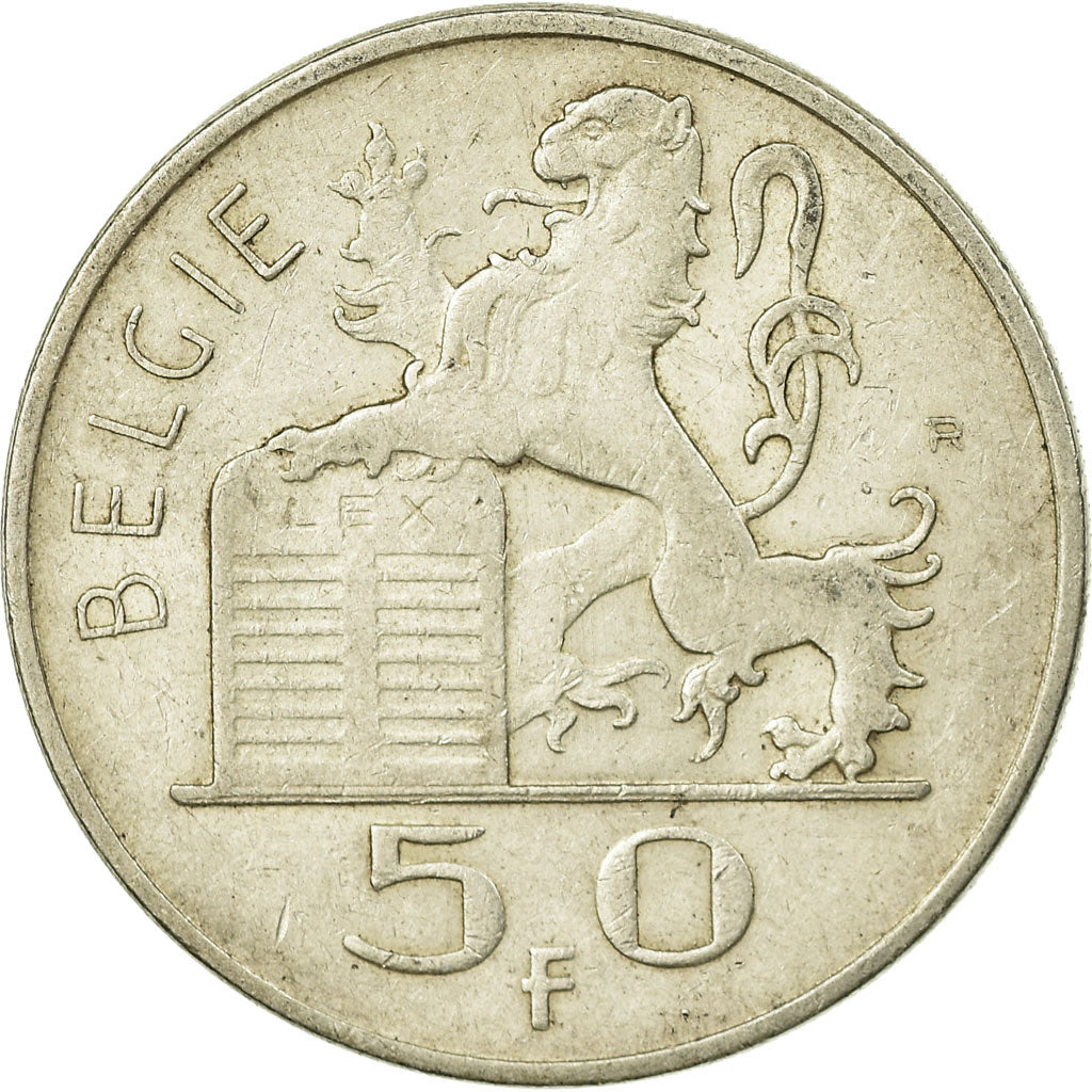 Coin, Belgium, 50 Francs, 50 Frank, 1950, EF(40-45), Silver, KM:137