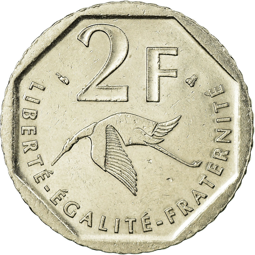 Moeda, França, Guynemer, 2 Francs, 1997, EF(40-45), Níquel, KM:1187