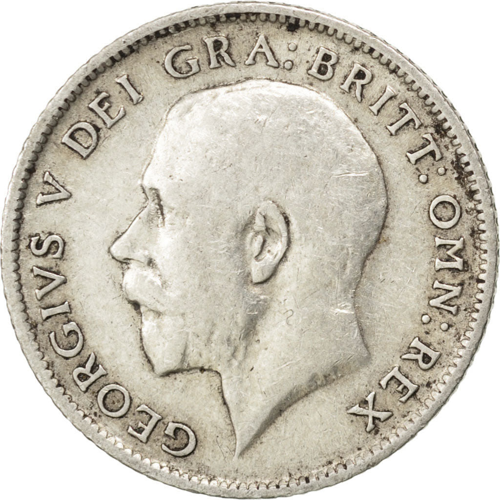 GREAT BRITAIN, 6 Pence, 1914, KM #815, VF(20-25), Silver, 19.5, 2.78