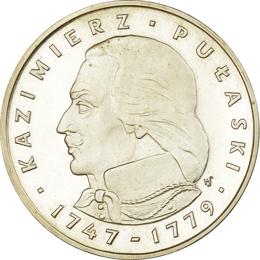Munten, Polen, Kazimierz Pulaski, 100 Zlotych, 1976, Warsaw, Proof, PR, Zilver