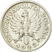 Coin, Poland, 2 Zlote, 1925, London, EF(40-45), Silver, KM:16