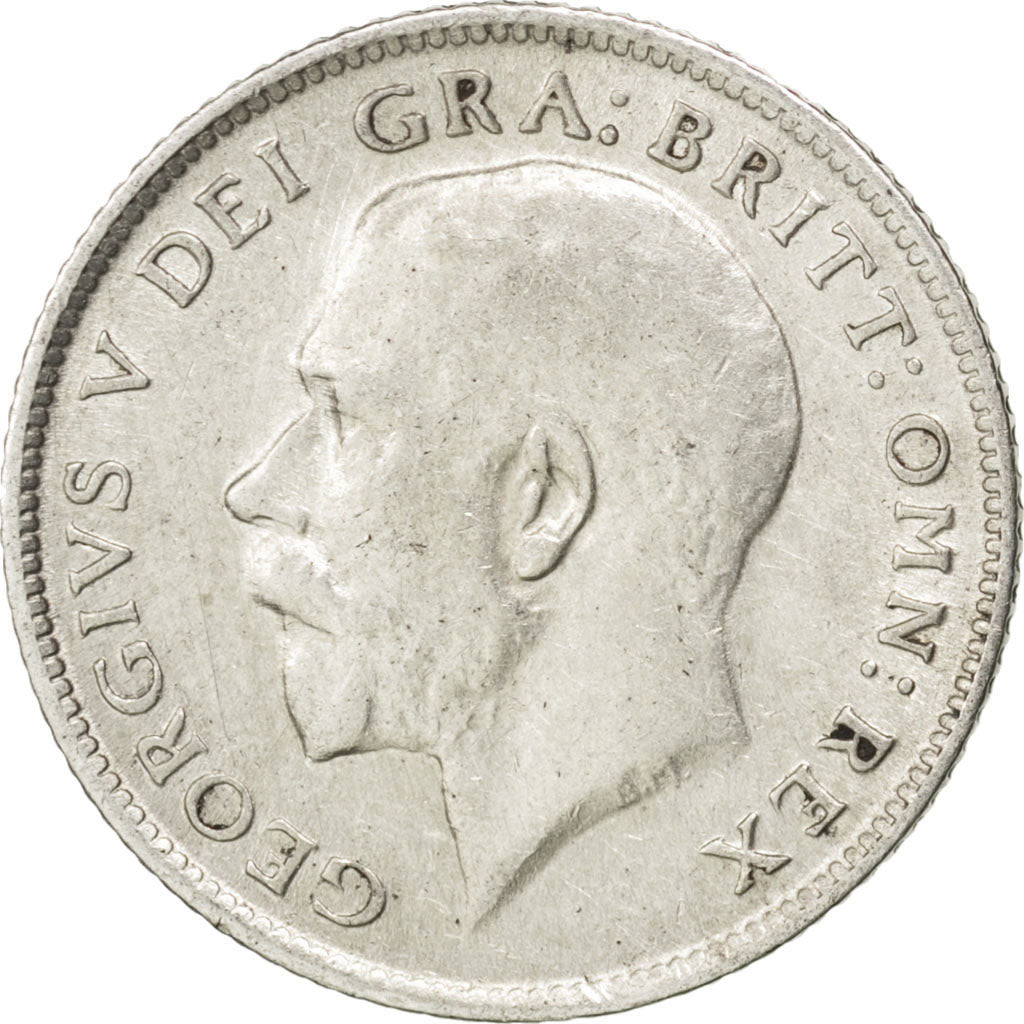 GREAT BRITAIN, 6 Pence, 1918, KM #815, EF(40-45), Silver, 19.5, 2.80