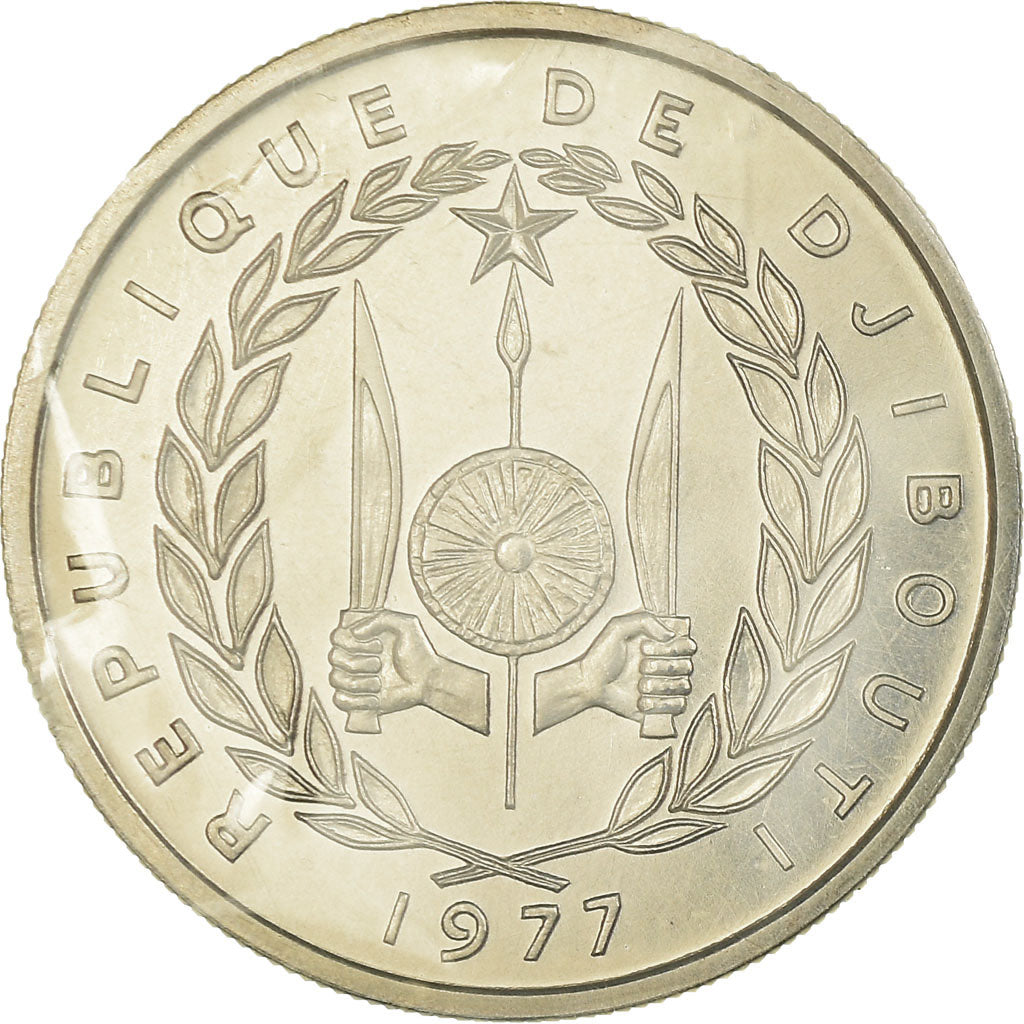Coin, Djibouti, 50 Francs, 1977, Paris, ESSAI, MS(65-70), Nickel, KM:E6