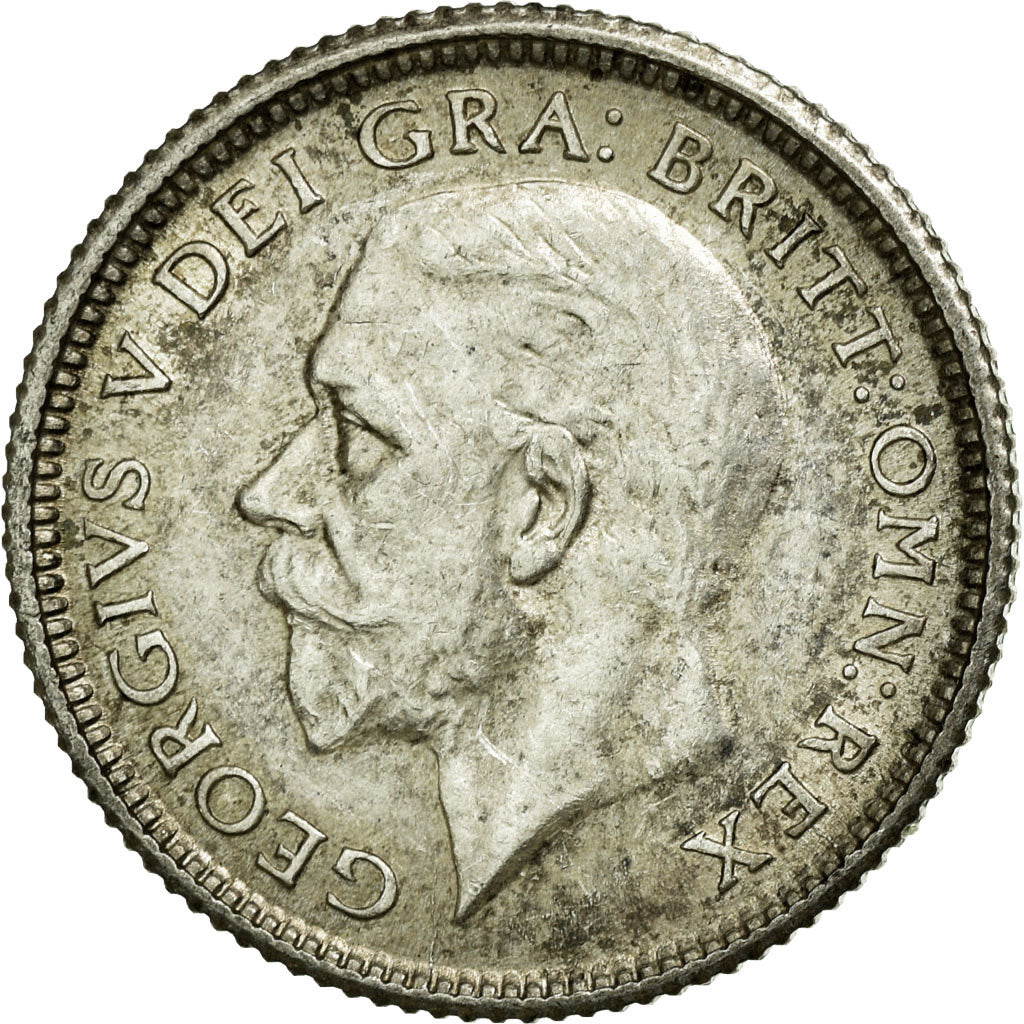 Coin, Great Britain, George V, 6 Pence, 1926, AU(55-58), Silver, KM:815a.2