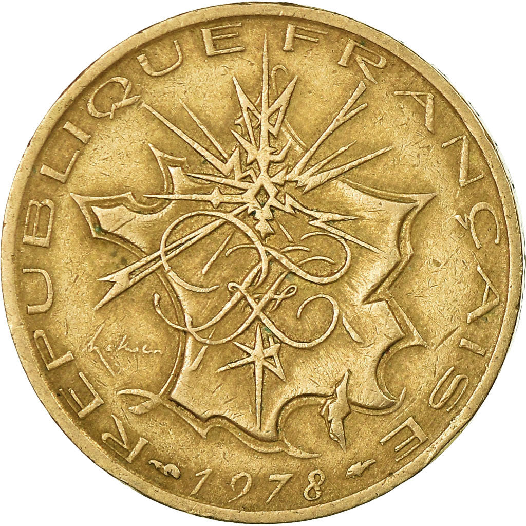 Moeda, França, Mathieu, 10 Francs, 1978, EF(40-45), Níquel-Latão, KM:940